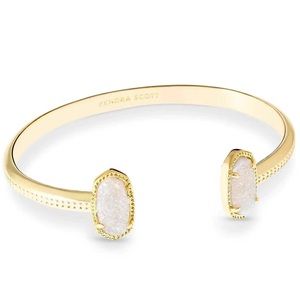 Elton Gold Cuff Bracelet in Iridescent Drusy NEW